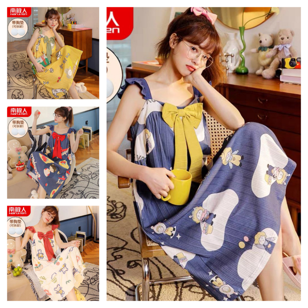 Ds042  Daster Tali Satu Import Bahan Kaos Polyster Grosir Baju Tidur