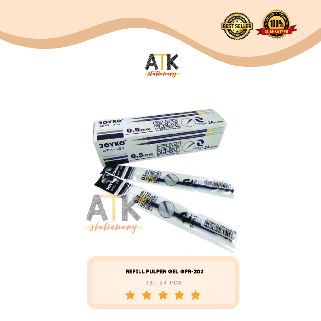 

Refill Isi Pulpen Gel Joyko Lancip GPR-203 (24 PCS) atk