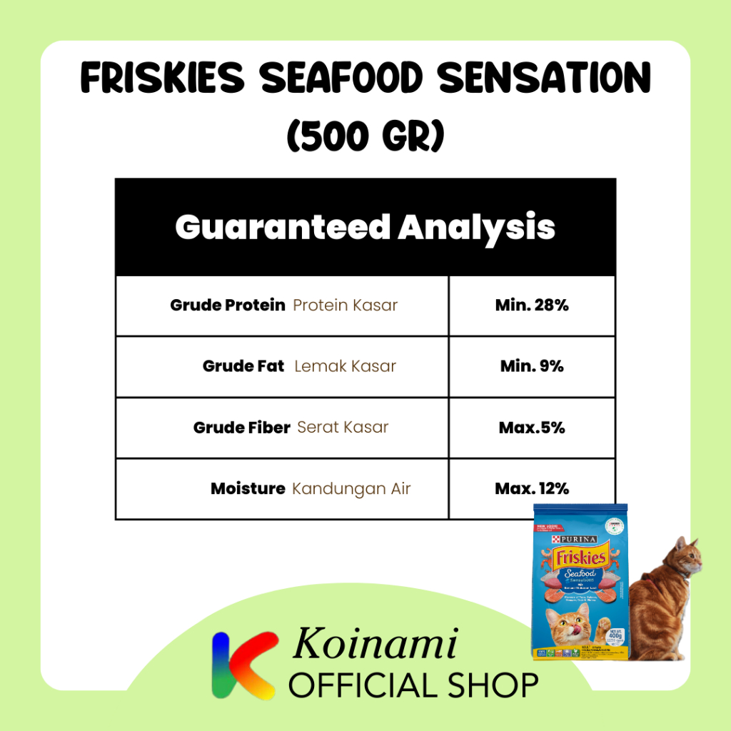 FRISKIES 500 GRAM SEAFOOD SENSATION / CAT FOOD / MAKANAN KUCING