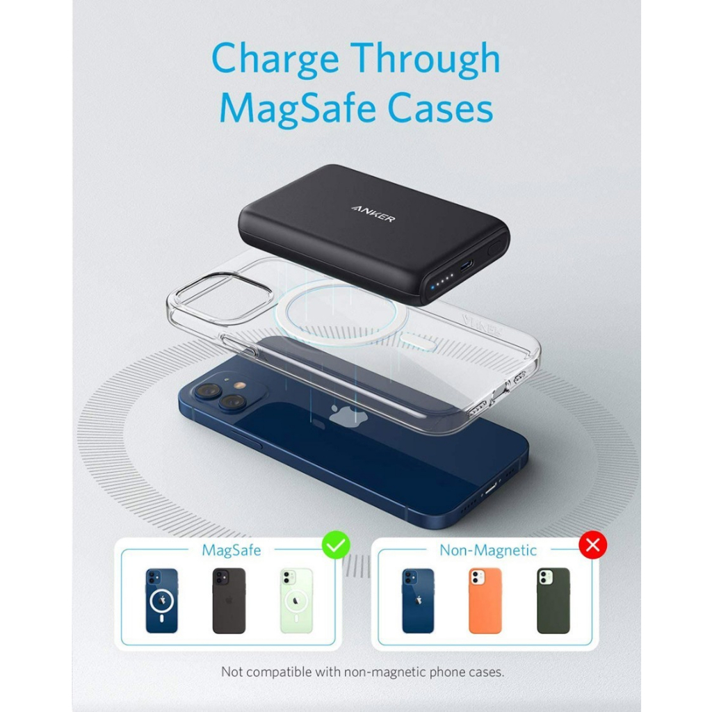 Anker Wireless Powerbank Powercore Magnetic 5k 5000mAh 10W - A1619