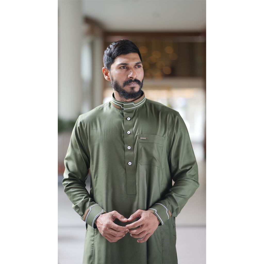 Shahama Thobe Exclusive SH-098 Army