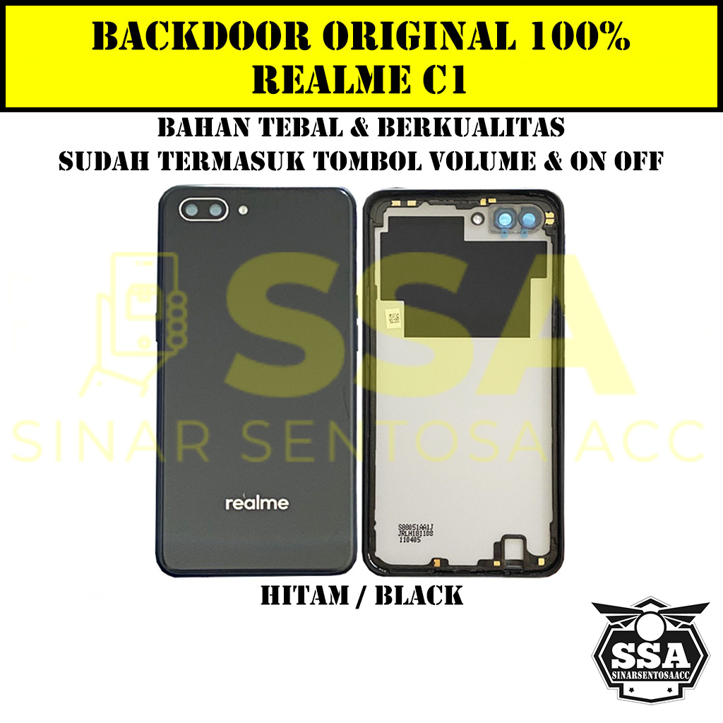 Backdoor Original 100% Realme C1 Tutup Baterai Tutup Belakang Backcover Back cover Real Me C 1 RealmeC1