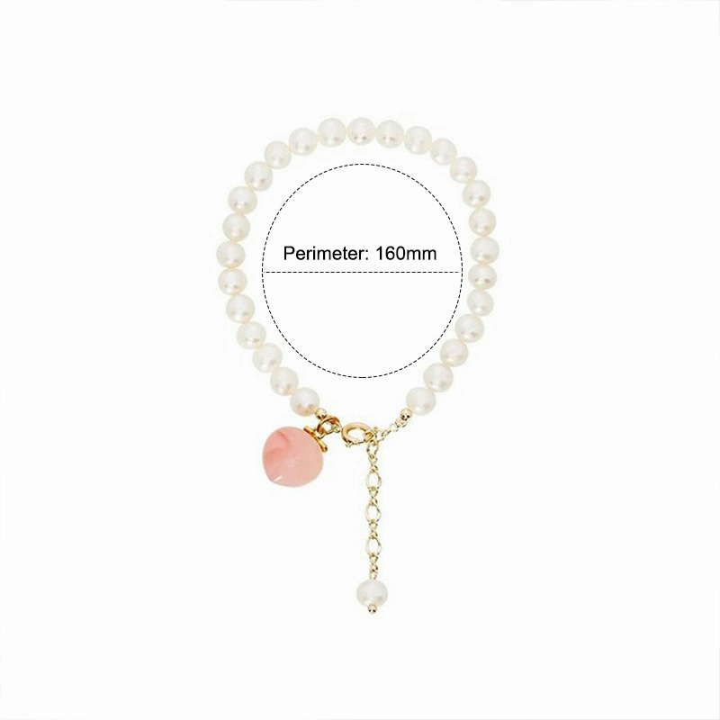 COD❤️Gelang Mutiara Persik Pelajar Wanita Niche Design Sisters Couple Best Friends Gelang-A.one