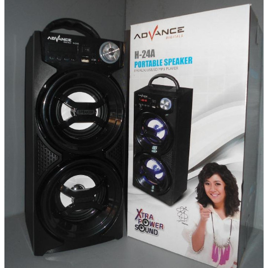 Speaker Aktif MP3 Player Portable Advance H-24A Radio FM Aux Micro USB