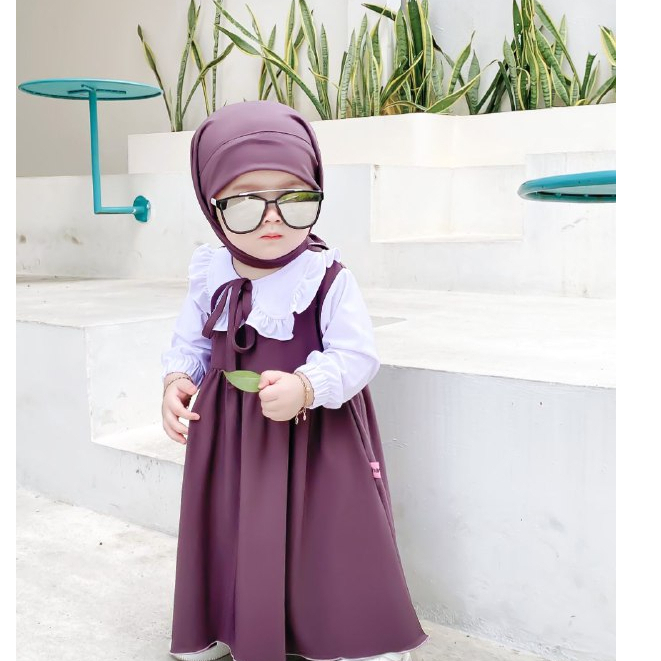 Afsheenastore Gamis Anak Vintage set Hijab by Zhavira katalog 1