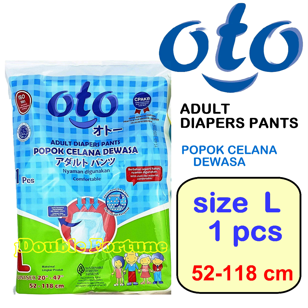 OTO ADULT PANTS POPOK CELANA / POPOK DEWASA [SIZE L per 1 Sachet]