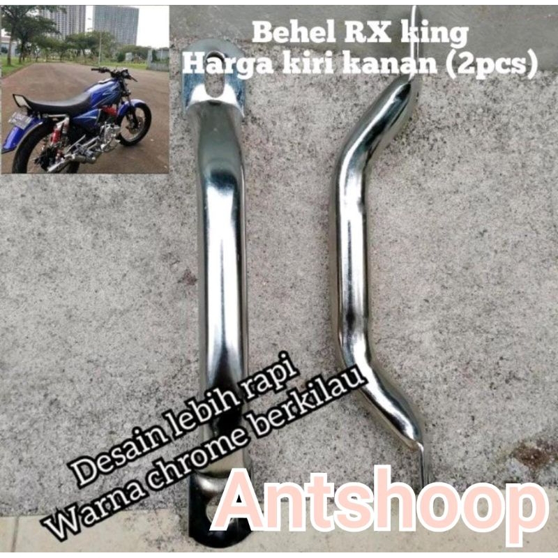 Paket Behel Samping Rx king + kumis Yamaha Rxking Rx king Emblem Rx king plus Behel Rx king Cr0me Chr0me ANTSHOOP