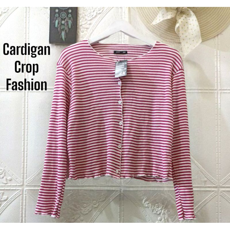 [COD[ Cardigan Crop waffle Fashion Wanita [ New style ] Cardigan motif