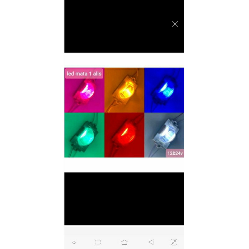 LED CRISTAL MATA 1 NYALA ALIS,SUPER TERANG