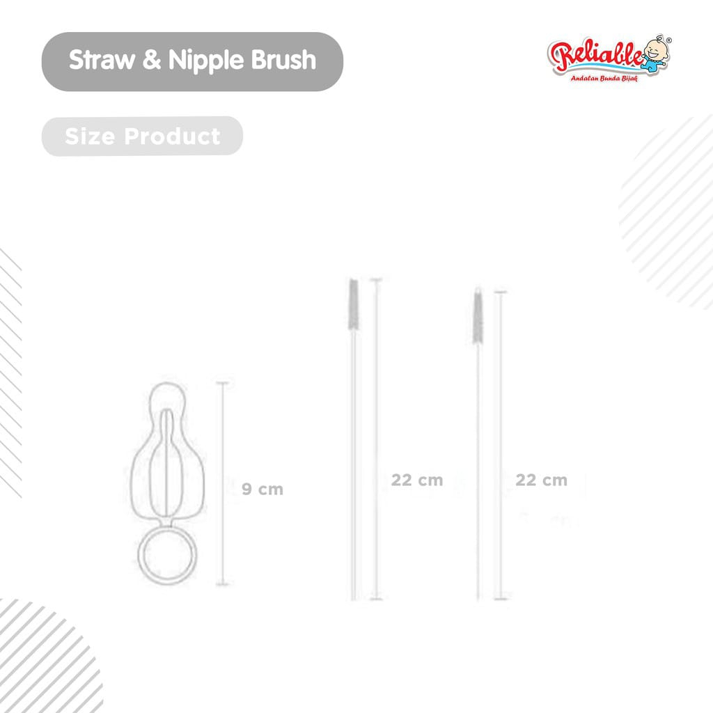 RELIABLE Straw &amp; Nipple Sikat Sedotan 7810