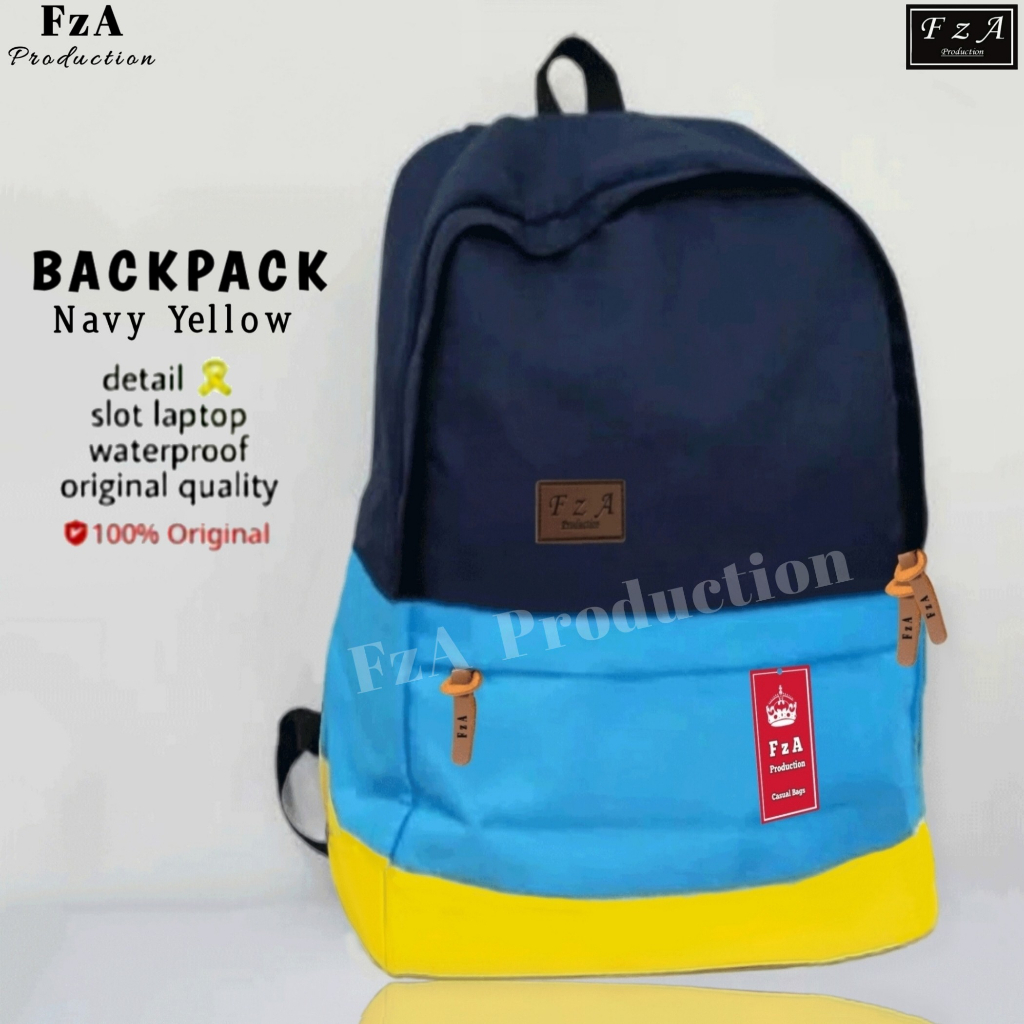 FzA Official - Tas Ransel Distro Original Casual pria Wanita / Tas Ransel Laptop / Backpack Sekolah Kuliah Distro Original Tas Punggung Laptop - NYRC