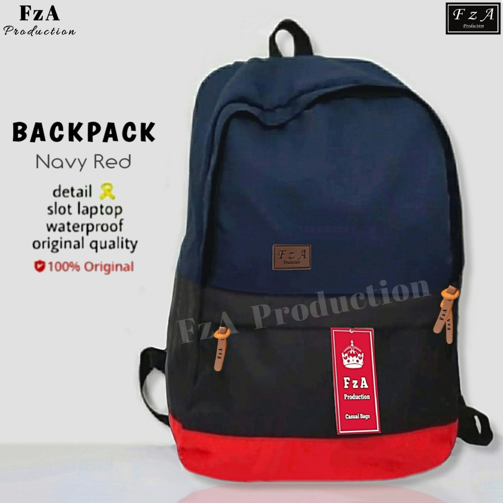 FzA Official - Tas Ransel Distro Original Casual pria Wanita / Tas Ransel Laptop / Backpack Sekolah Kuliah Distro Original Tas Punggung Laptop - NYRRC