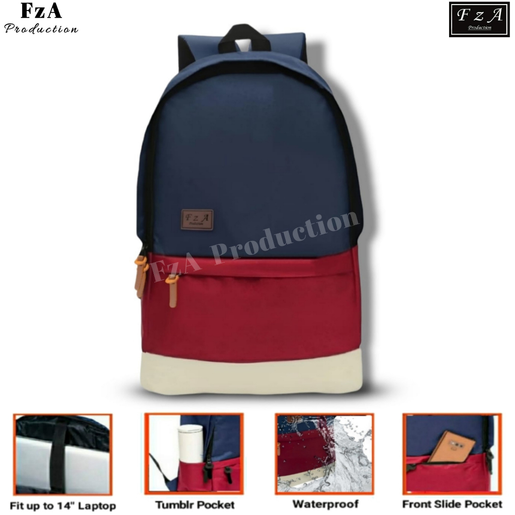 FzA Official - Tas Ransel Distro Original Casual pria Wanita / Tas Ransel Laptop / Backpack Sekolah Kuliah Distro Original Tas Punggung Laptop - NMRC