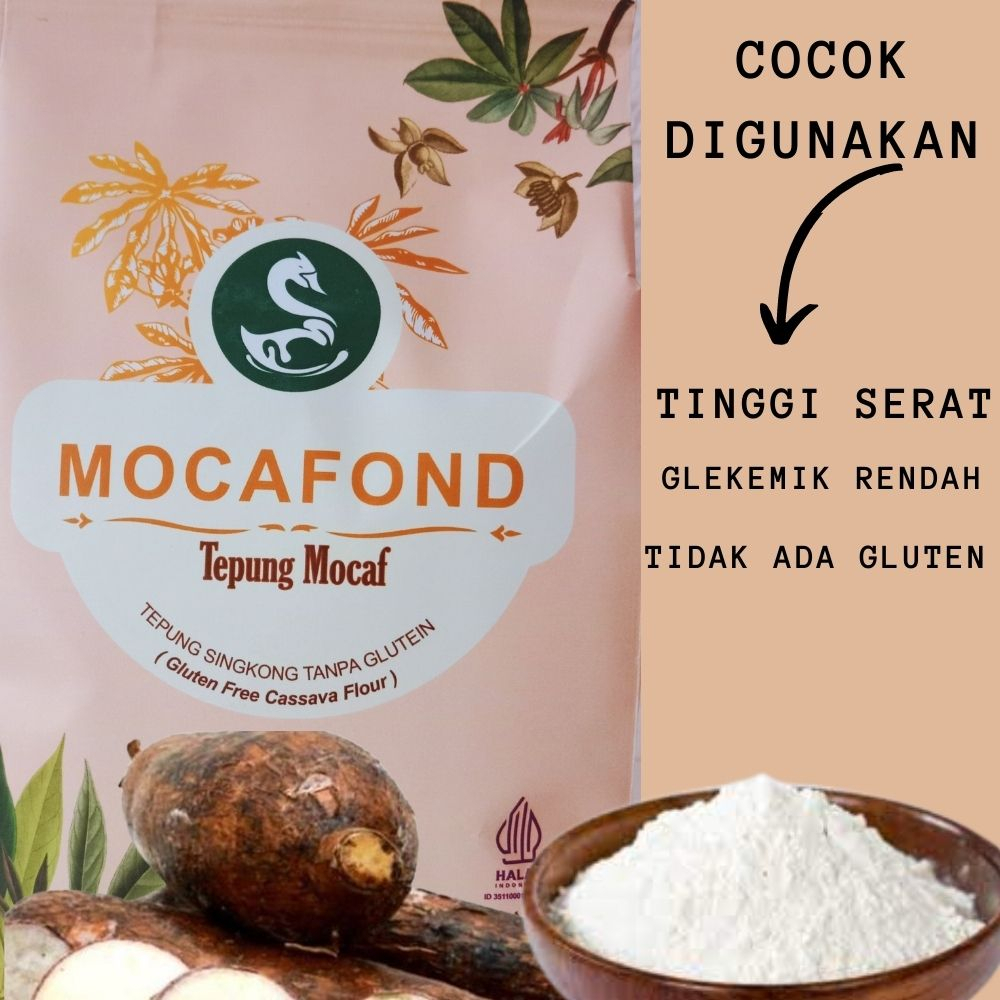 

Mocafine Mocaf Tepung Ubi Kayu Free Gluten dari Singkong Organik 500 gram