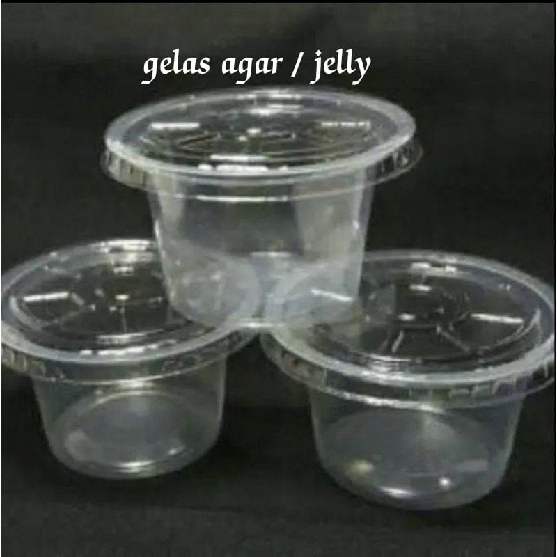 (ISI 50) Gelas plastik 50ml 65ml cup jelly bening kecil agar puding