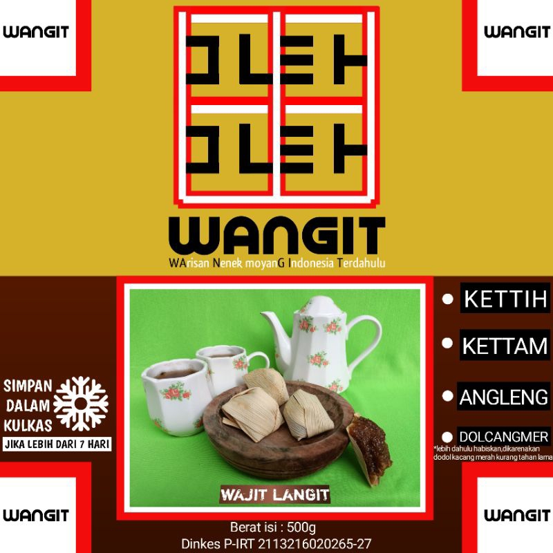 

OLEH OLEH WANGIT 1000gram premium