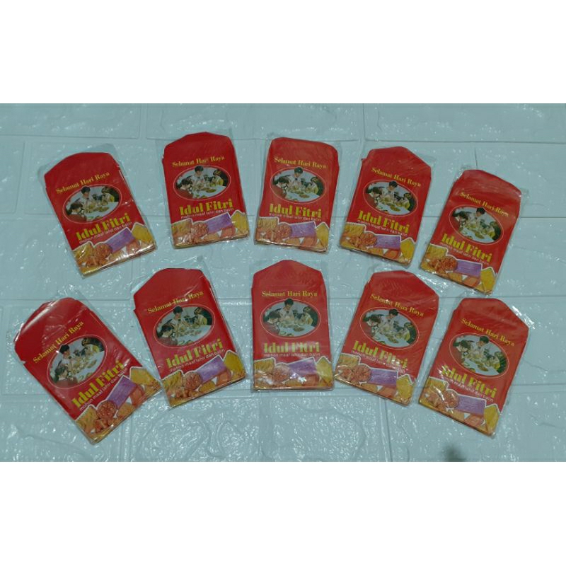 

100 Lembar Amplop LEBARAN snack medium 6-8.5cm spesial KHONGGUAN