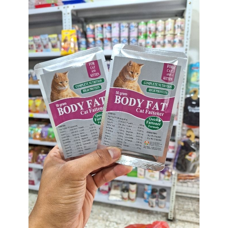 Body Fat Penggemuk Kucing - Vitamin Penggemuk Kucing -  Vitamin Kucing Lysine - Lisin