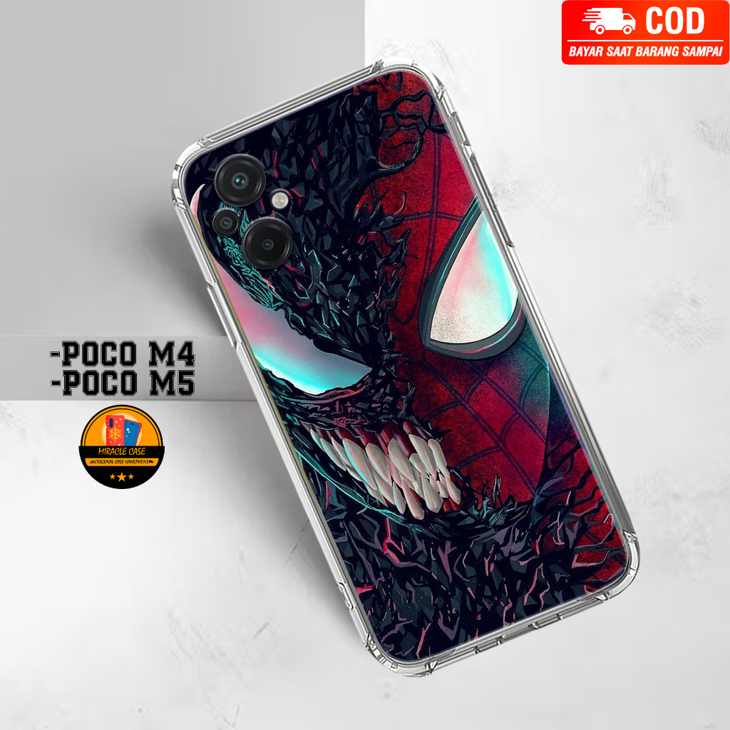 Case POCO M4 / POCO M5 - Casing POCO M4 / POCO M5 Terbaru 2023 MIRACLE CASE [ SPIDER ] Silikon POCO 