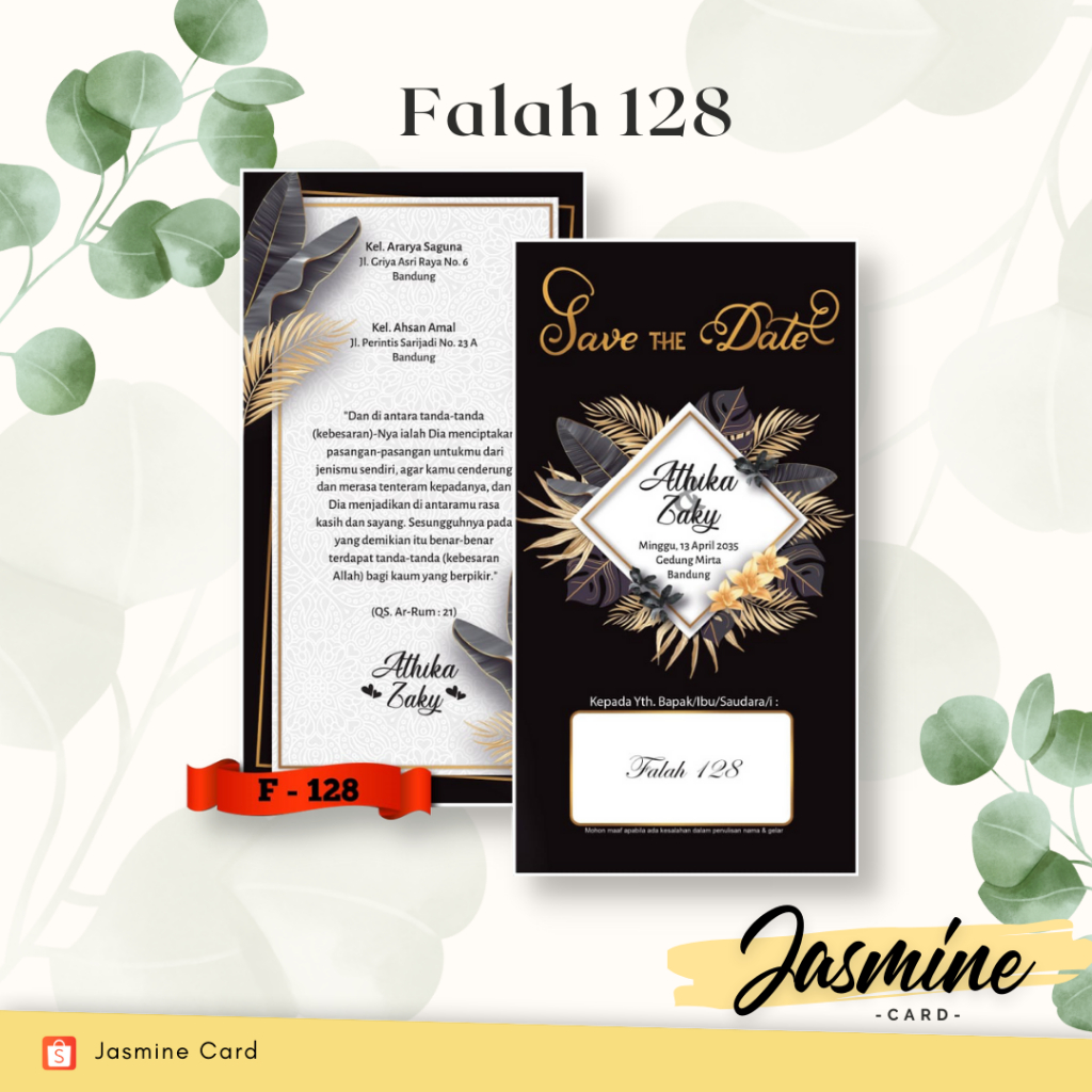 BLANGKO UNDANGAN PERNIKAHAN TERMURAH FALAH 128