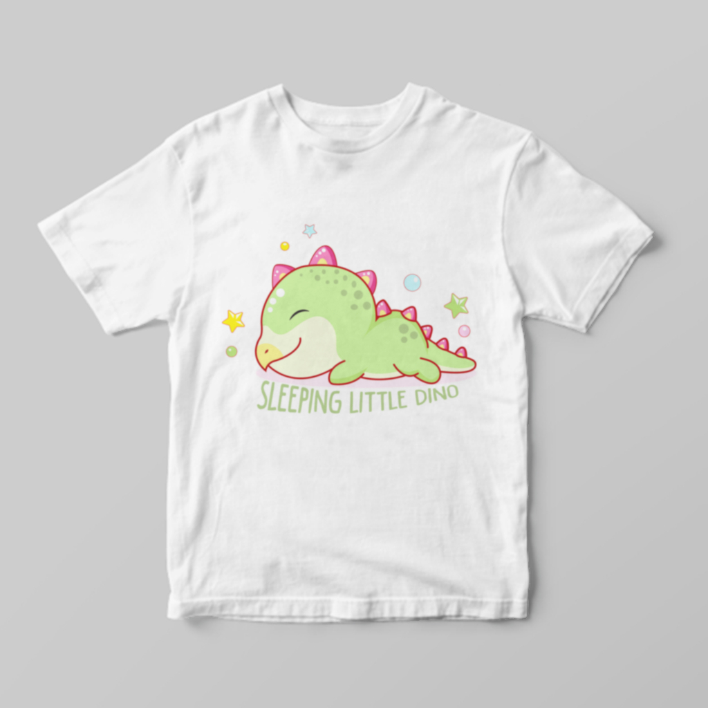Kaos Anak Sleeping Dino - Atasan Anak Laki Laki dan Perempuan