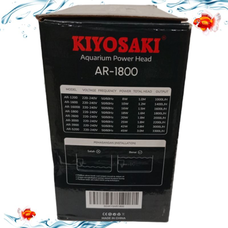 Promo Murah Pompa Aquarium Aquascape KIYOSAKI AR 1800