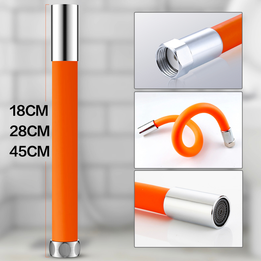 Sambungan Selang Air Flexible Ekstensi  Penyambung Keran Air Universal 360 Derajat Bahan Silikon  Extension Wastafel Cuci Piring