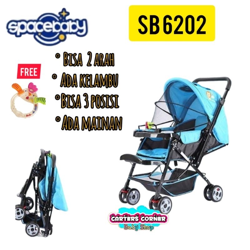 SPACE BABY STROLLER KERETA DORONG BAYI SB 214  KURSI DORONG BAYI 3 POSISI HADAP 2 ARAH /SB 204 /SB 6215/SB 6055/SB 6202/SB 208/SB 6217/SB 207