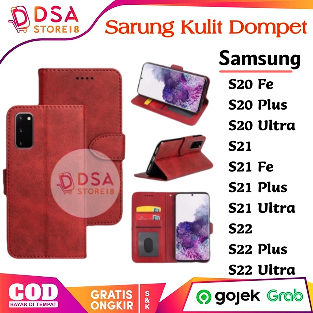 Case Samsung S21 Fe / Casing Samsung S22 Ultra / S22 S20 Ultra S20 Fe S21 S22 S20 Plus Leather Case 