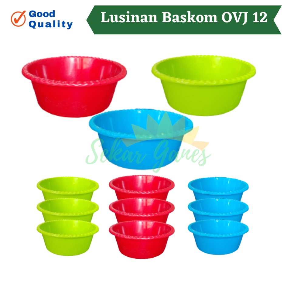 Sekarganes LUSINAN Tebal Baskom Waskom Ovj 12 Wakul Mangkok Besek Waskom Baskom Plastik Hajatan Berkatan Waskom Enamel