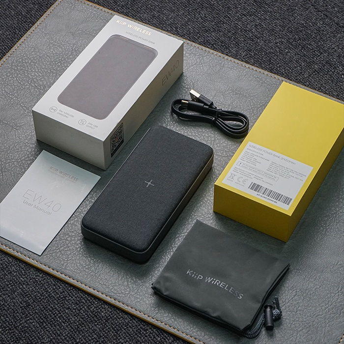 KiiP WIRELESS EW40 Power Bank 15W Fast Charging PD&amp;QC 3.0 20W 20000mAh Mendukung Pengisian cepat seperti QC3.0, FCP(Huawei), AFC(Samsung) dan lain