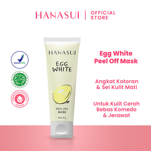 HANASUI Egg White Peel Off Mask Masker Wajah Putih Telur