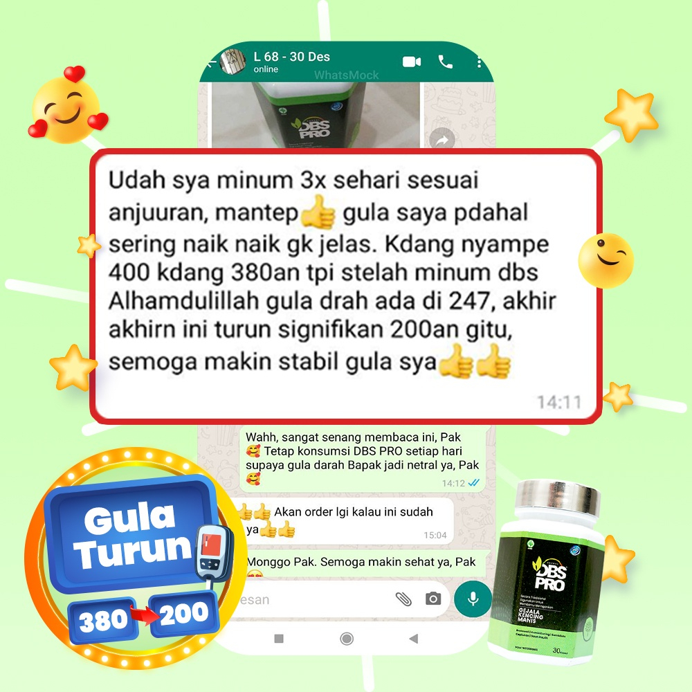 DBS PRO - Solusi Atasi Kencing Manis, Diabetes Melitus, Cegah Gagal Ginjal, Gula Darah Tinggi, Kurangi Kadar Glukosa, Atasi Kolesterol, Kerusakan Jantung, Hati, Ekstrak Mengkudu, Brotowali, Mahkota Dewa, Kunyit, Obat Jamu, Tropicana Insulif, Insulin.