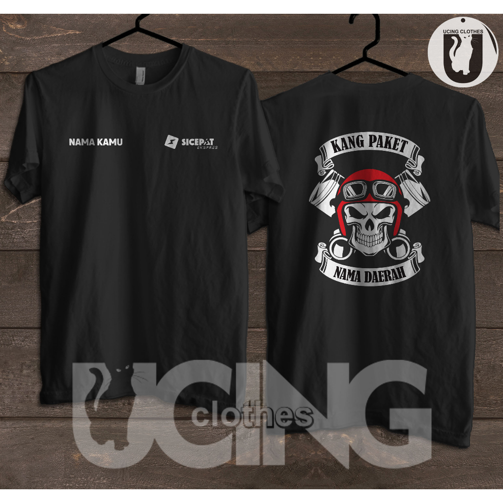 Kaos Baju SICEPAT Express Kang Paket Gratis Nama Daerah dan Nama Kamu Kaos Distro
