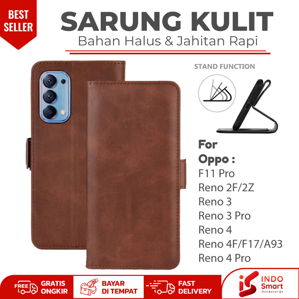 Oppo Reno 2F 2Z 3 4 4F 4 Pro F17 / Case Oppo Reno 2 F Z 3 Pro 4 F F7 Pro A93 / Leather Wallet Case D