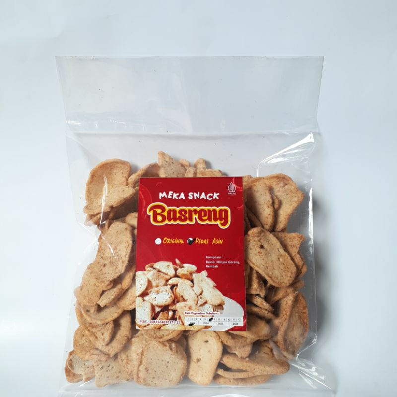 

[Meka Snack] Basreng koin gepeng baso goreng renyah 250gr makanan ringan basreng