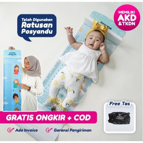 Alat Ukur Tinggi Badan Bayi 'Sky Blue'/ Pengukur Tinggi Badan Bayi