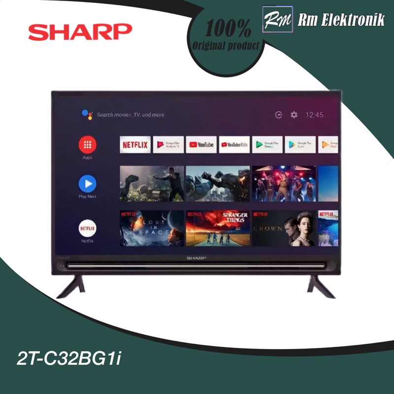 LED TV SHARP ANDROID 2T C32BG1I / SHARP Android TV 2T-C32BG1i Full-HD with Google Assistant