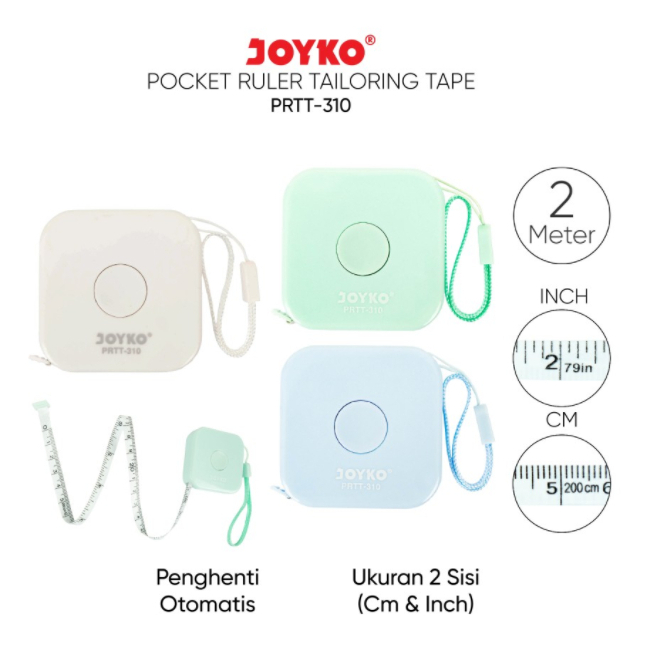 

Meteran Jahit Pocket Ruller Tailoring Joyko PRTT-280 1.5 1,5 Meter