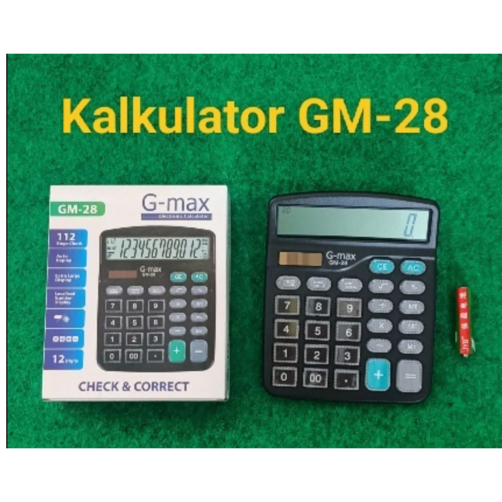 

KALKULATOR GM-28 GMAX ALAT HITUNG KANTOR SEKOLAH FBL