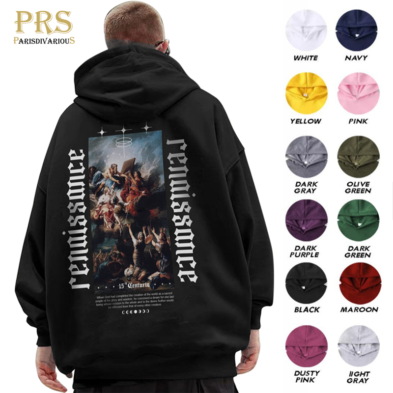 Parisdivarious Sweater Hoodie Jemper Renaissance Bahan Fleece Size S - XXL (Pria &amp; Wanita)