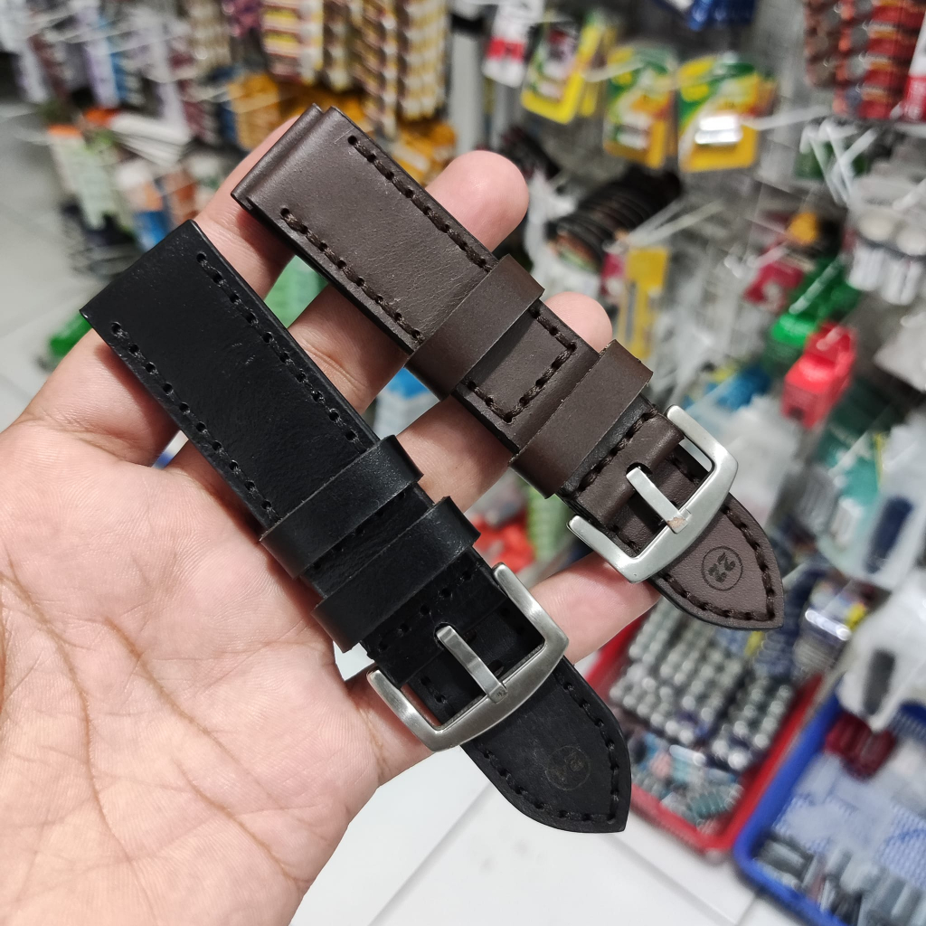 STRAP TALI JAM TANGAN KULIT ASLI HOMEMADE BERKUALITAS 22MM 24MM