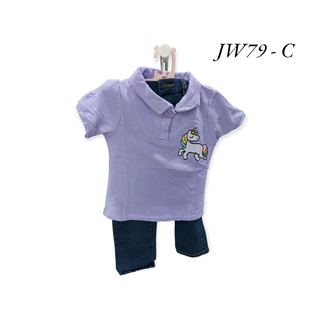 Setelan Anak Laki Tshirt Berkerah &amp; Jeans JW 79