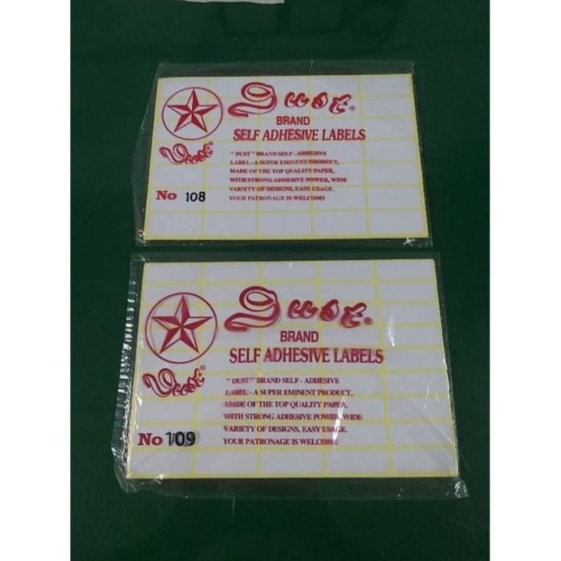 

LABEL NO. 108 SELF ADHESIVE LABELS / LABEL STICKER / STICKER LABEL / STICKER HARGA / LABEL HARGA