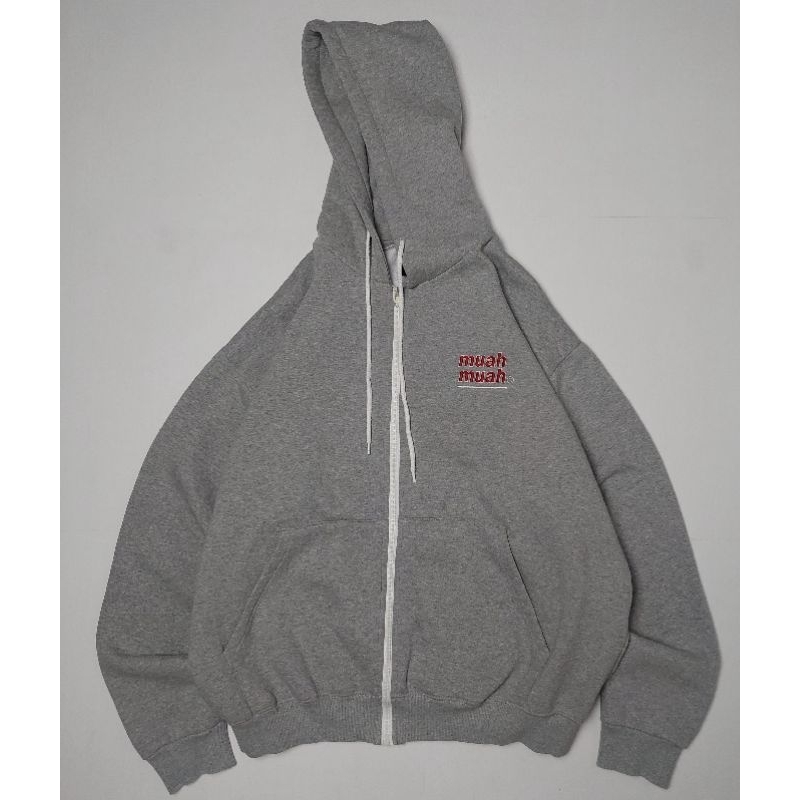 jaket Zip Hoodie muahmuah
