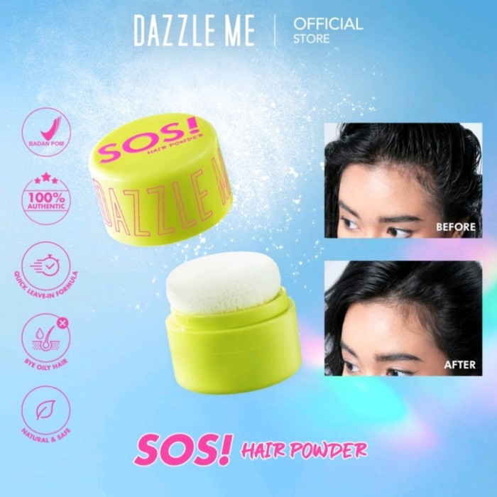 DAZZLE ME SOS HAIR POWDER OIL CONTROL RAMBUT LEPEK HAIRSTYLING POMADE