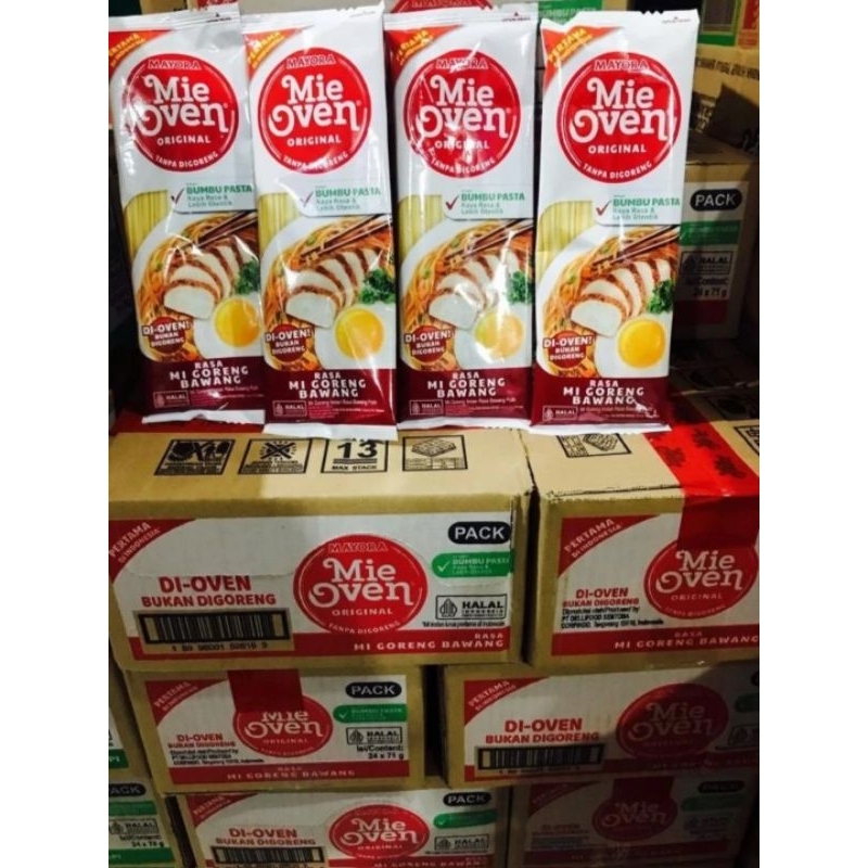

Mie oven rasa mie goreng bawang ( 1 dus isi 24 pcs )