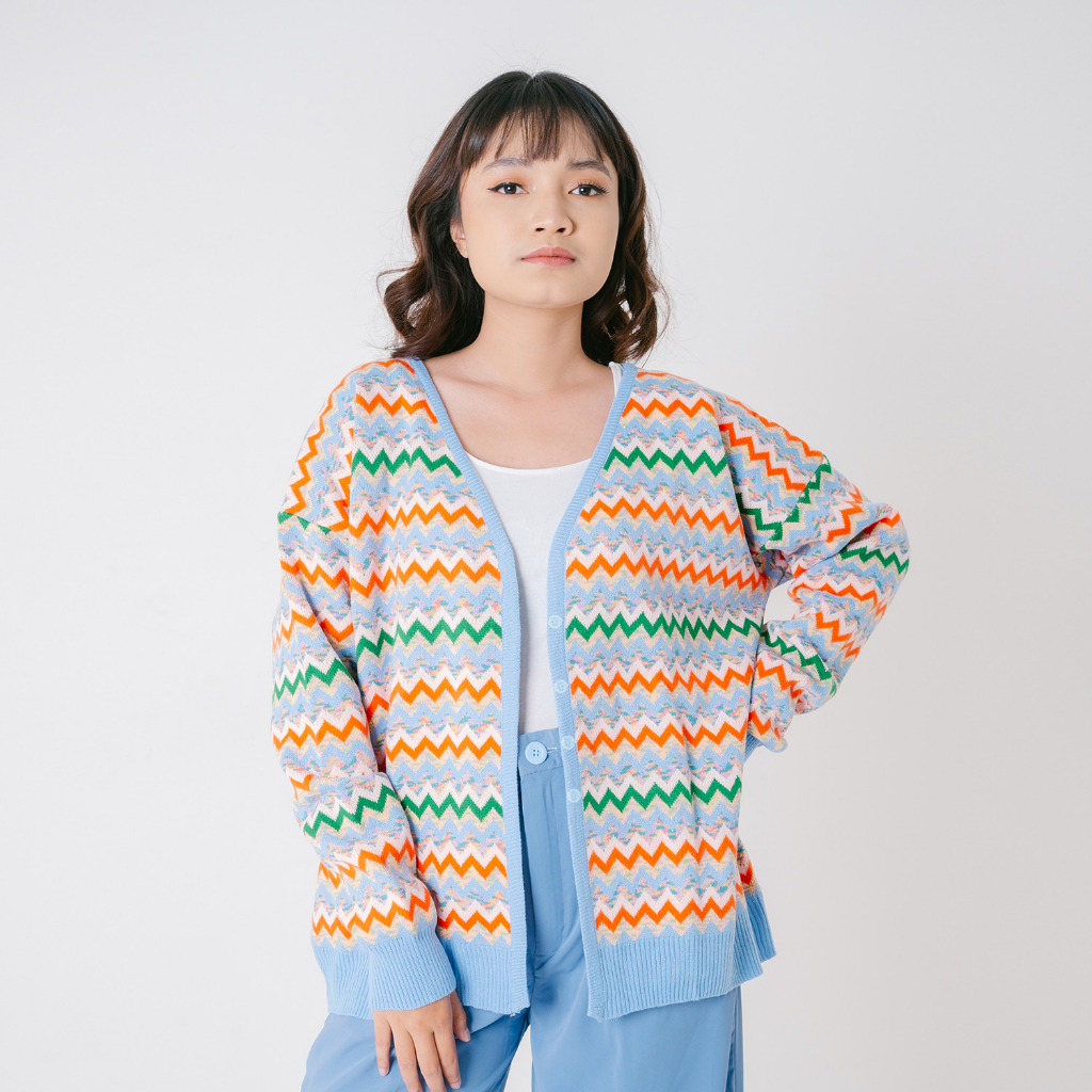 Yesyou Wave Woman Oversized Cardigan - All Size