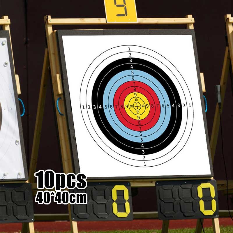 10pcs/Set Face Target Panahan FTP 40x40cm Bantalan Face Target Panahan Bantalan Target Alpine Tali Busur Panahan Archery