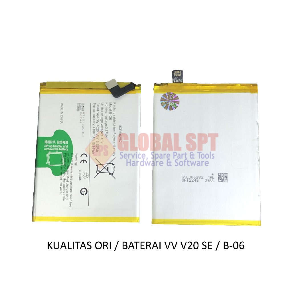 KUALITAS ORI / BATERAI VIVO B-06 / BATRE V20 SE / BATERE